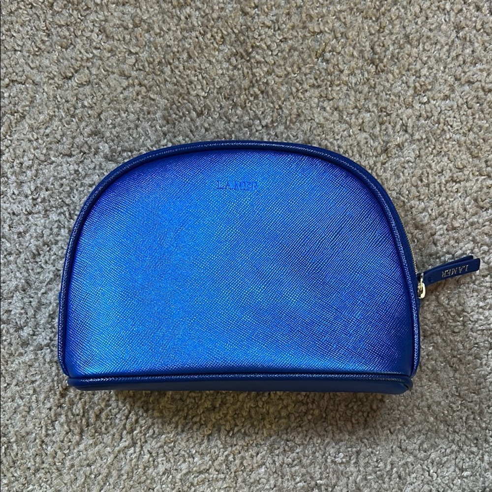 Lamer Metallic Blue Cosmetic Pouch